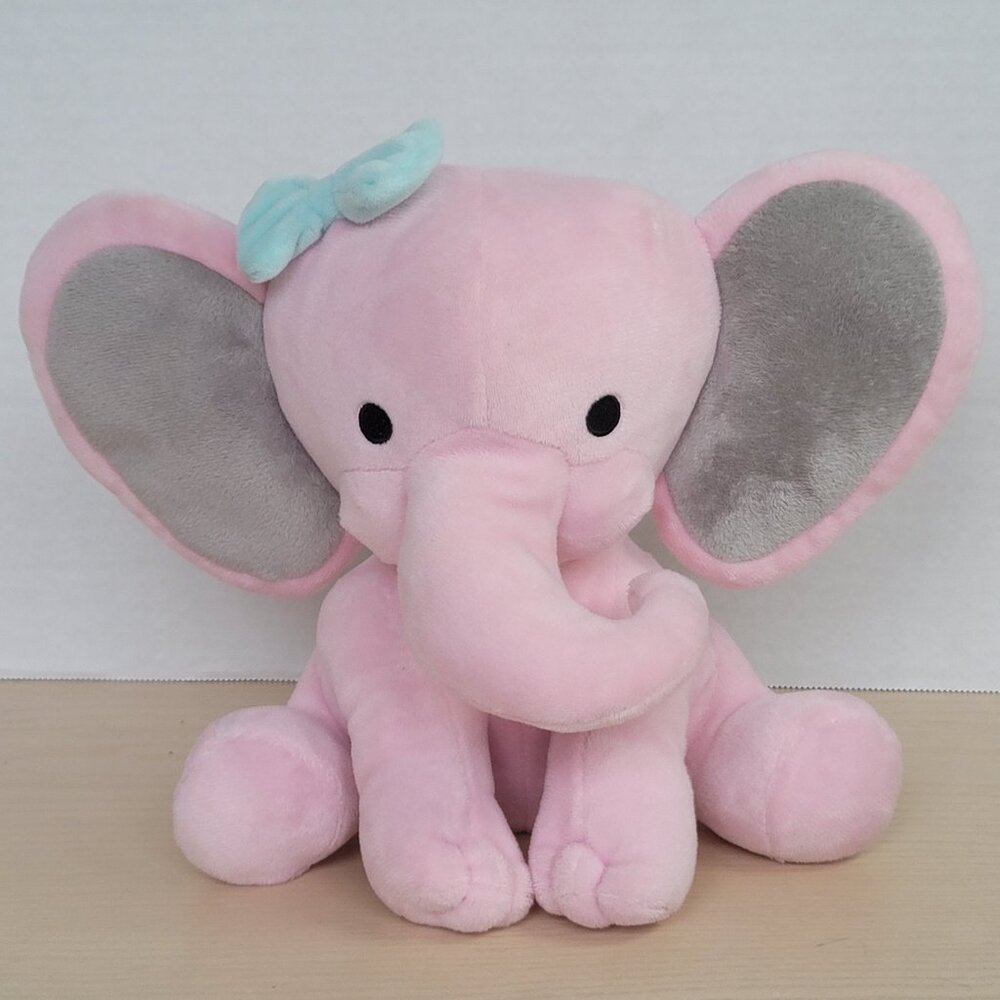 Bedtime Originals Hazel Twinkle Toes Pink Plush Elephant Stuffed Animal 9 Inch
